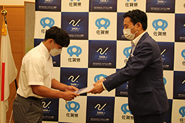 近藤隼斗選手のSSPトップアスリート認定式を開催しました。